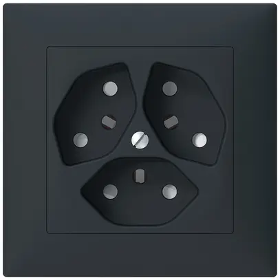 Presa ENC SIDUS 3×T13 antracite con shutter 