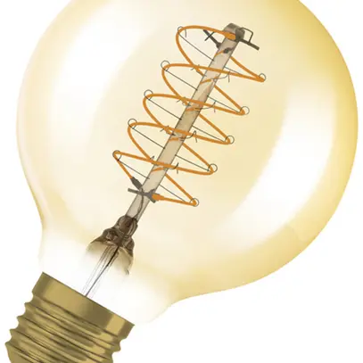 Lampada LED LEDVANCE Vintage GLOBE E27 7W 600lm 2200K REG Ø80×120mm chiaro oro 