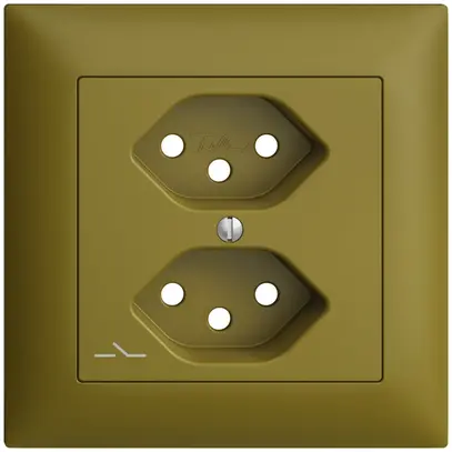 Kit frontal EDIZIOdue olive 88×88mm 2×T13/1 