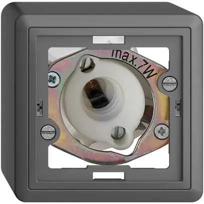 Lampada spia AP EDIZIOdue grigio scuro 7W senza calotta piatta 