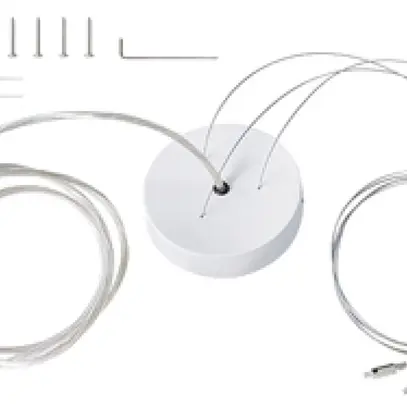 Kit di sospensione ESYLUX SVENJA WIRE PENDULUM SET 2000, con cavi metallici 