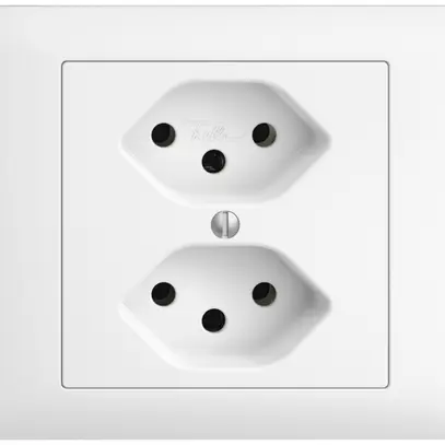 Prise INC EDIZIOdue BKE 2×T13 blanc 