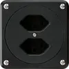 UP-Steckdose robusto 2×Typ 13 schwarz ohne Klappdeckel für Kombination 