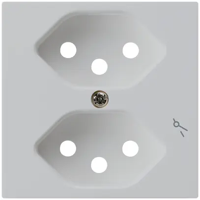 Plaque frontale kallysto 2×T13/1 60×60mm gris clair avec sécurité enfants 