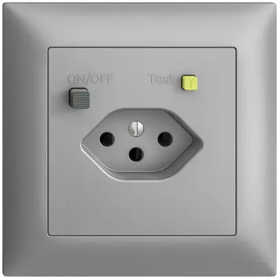 Presa INC EDIZIOdue T13 FI 30mA FMI, silver 