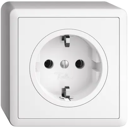 Presa AP Feller EDIZIOdue Schuko 16A 230V 74×74mm bianco 