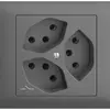 Presa INS EDIZIOdue 3×T13 grigio scuro 1×S 