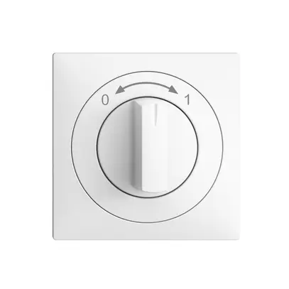 Kit frontal EDIZIOdue 0<->1 blanc 60×60mm pour contact pivotant 