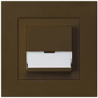 Tasto di suoneria INC A/1L kallysto.pro marrone con porta-etichetta 37×15mm 