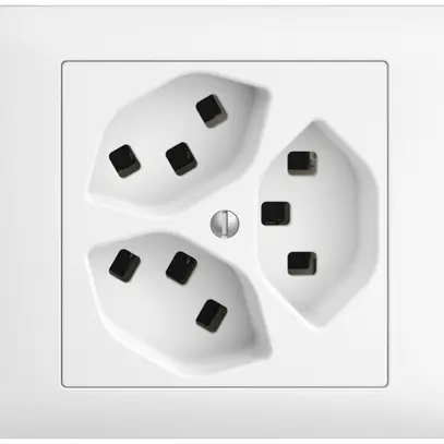 Presa INS 3×T23 16A EDIZIOdue bianco, con morsetti innest. 
