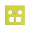 Kit di copertura EDIZIOdue F, p.presa multimedia, p.2×RJ45 Keystone lemon 