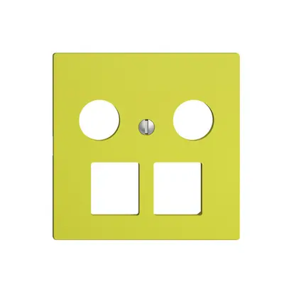 Kit di copertura EDIZIOdue F, p.presa multimedia, p.2×RJ45 Keystone lemon 