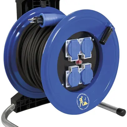 Enrouleur de câble KU bleu GDV 30m 3×2.5mm² T12, 4×T13 10A 