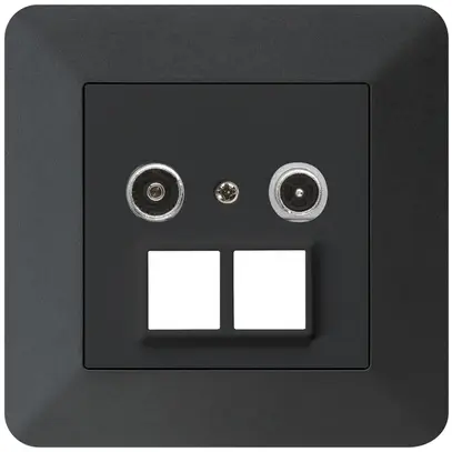 Prise multimédia ENC kallysto.trend R/TV 14dB 2GHz noir 