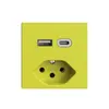 Presa USB tipo A+C + tipo 13 Feller EDIZIOdue F 230V 3000mA lemon 