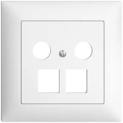 Kit di copertura INC EDIZIOdue FMI, p.presa multimedia, p.2×RJ45 Keystone bianco 