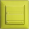 Poussoir ENC KNX 2× EDIZIOdue colore lemon RGB avec LED avec insert papier 