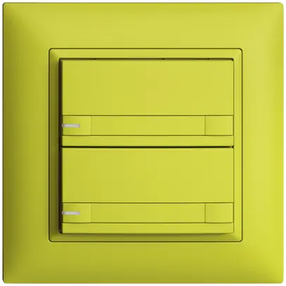 Pulsante INC KNX 2×EDIZIOdue colore lemon RGB con LED con inserto carta 