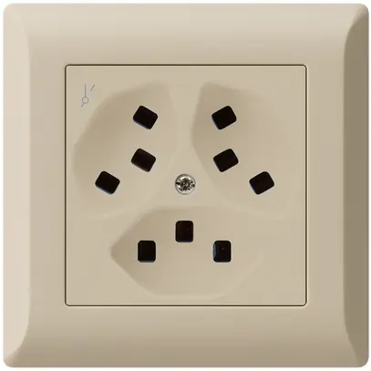 Presa INC Hager kallysto.line 3×T23 1×S C beige 