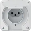 Presa INC robusto 1×tipo 23 luminoso IP55 bianco 