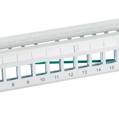 Panneau de distribution 19" H-LINE I 24-port Keystone vide blindé 1UH gris 