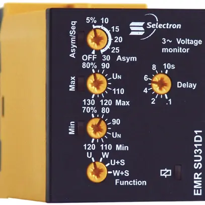 Relais surv.tension EMR SU31D1 2C, 3 phases, 400/230VAC 