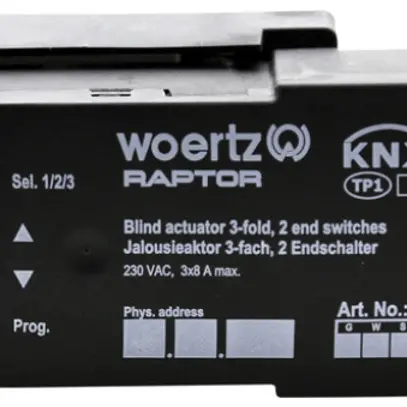 Attuatore di persiana Woertz, 3 volte KNX L2NPE 