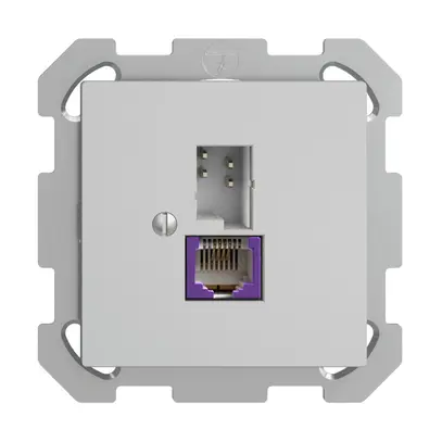 Presa INC T+T 6P/1×RJ45 DSL-a banda larga grigio chiaro EDIZIOdue 