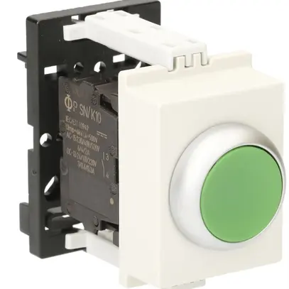 Poussoir AMD K&N, 1F/1O 6A, 2UM, calotte vert 