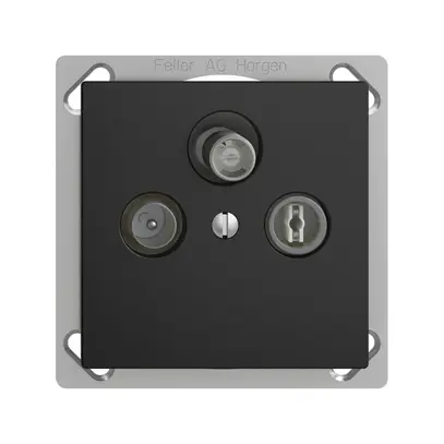 Prise d'antenne INC SAT/TV/R DB53 EDIZIOdue noir avec SAT-F 