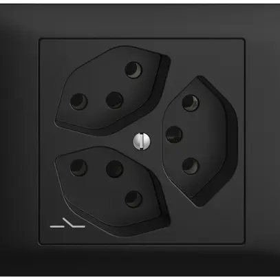 Presa INS EDIZIOdue 3×T13 nero 1×S 