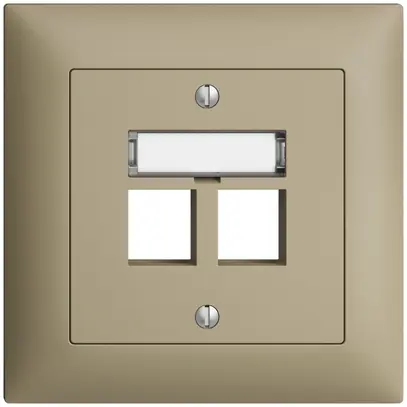 Kit montaggio ENC EDIZIOdue FMI, uscita dritta, per 2×Keystone, sand 