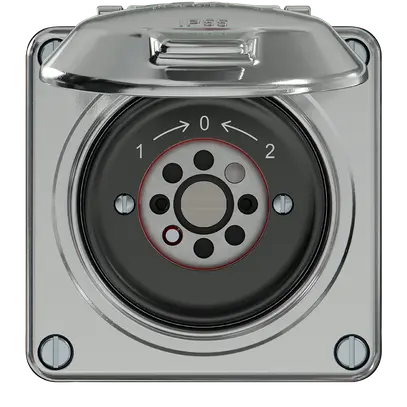 Contatto rotativo ELEMENT SNAPFIX® 1P 2C 16A 400V 1<-0->2 87×91×73mm all 