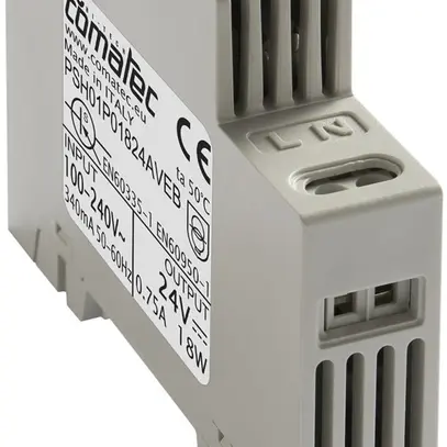 Alimentazione AMD Comatec PSH01, IN: 100…240VAC, OUT: 24VDC/18W, stabilizz. 1UM 