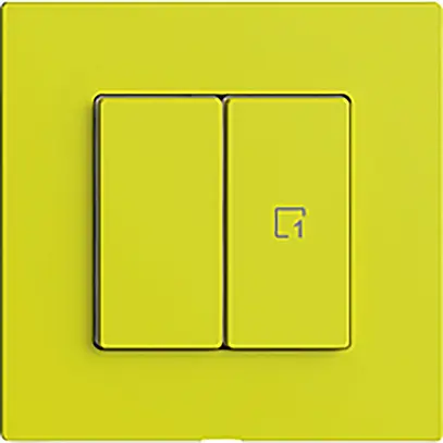 Station secondaire 1K/2T pour interrupteur scène Edue Wiser lemon 