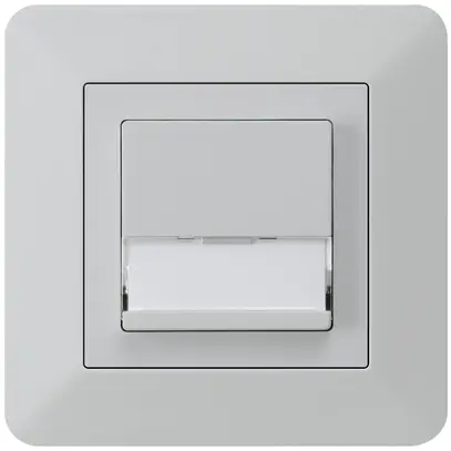 Poussoir de sonnerie ENC kallysto.trend A/1L gris clair avec porte-étiquette 