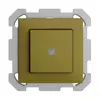 Contact à poussoir lum. ENC EDIZIOdue A-R/1P olive, lentille LED jaune 