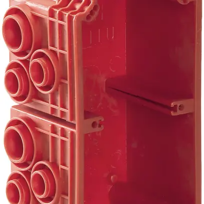 Scatola INC MT Crallo-Leu con coperchio grd. I-I rosso 