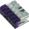 Borne de connexion Woertz 5P 0.2…2.5mm² leviers de commande violet transparent 