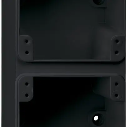 Scatola AP robusto 2×1 nero 86×180×48mm 