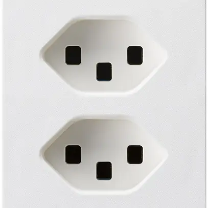 Prise FLF Hager 2×type 23 D blanc 