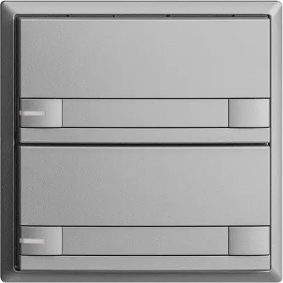 Poussoir ENC KNX 2× EDIZIOdue colore silver RGB avec LED avec insert papier 