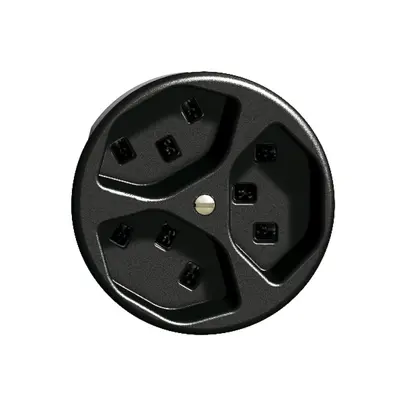 Presa FH 3×T23 16A nero con morsetti innest. 
