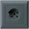 UP-Steckdose HA kallysto.line Typ 15 mit Steckklemmen anthrazit 