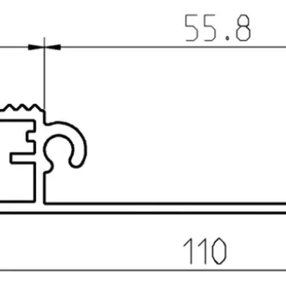 Profilo a congiungere Almatec SBG 110, 3m 