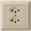 Presa INC kallysto.line 2×T13 beige con protezione bambini 