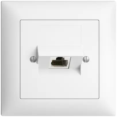 Presa di raccordo INC 1×RJ45/u 4P ITplus EDIZIOdue bianco 