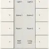 Unité de poussoir petit ABB-Tenton, 8 touches, blanc studio mat 