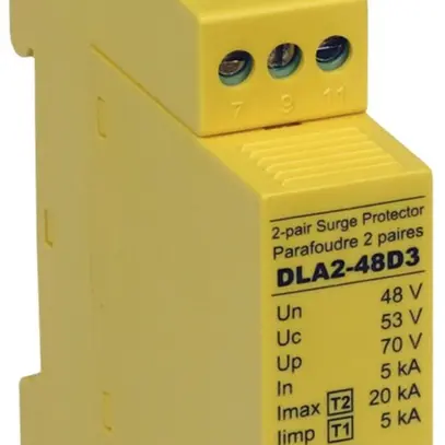 Parasurtenseur AMD Flury DLA2 20kA 48VDC, 2×2 fils 0.4…1.5mm² 