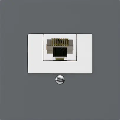 Insert pour prise de raccordement kallysto 1×RJ45u anthracite 